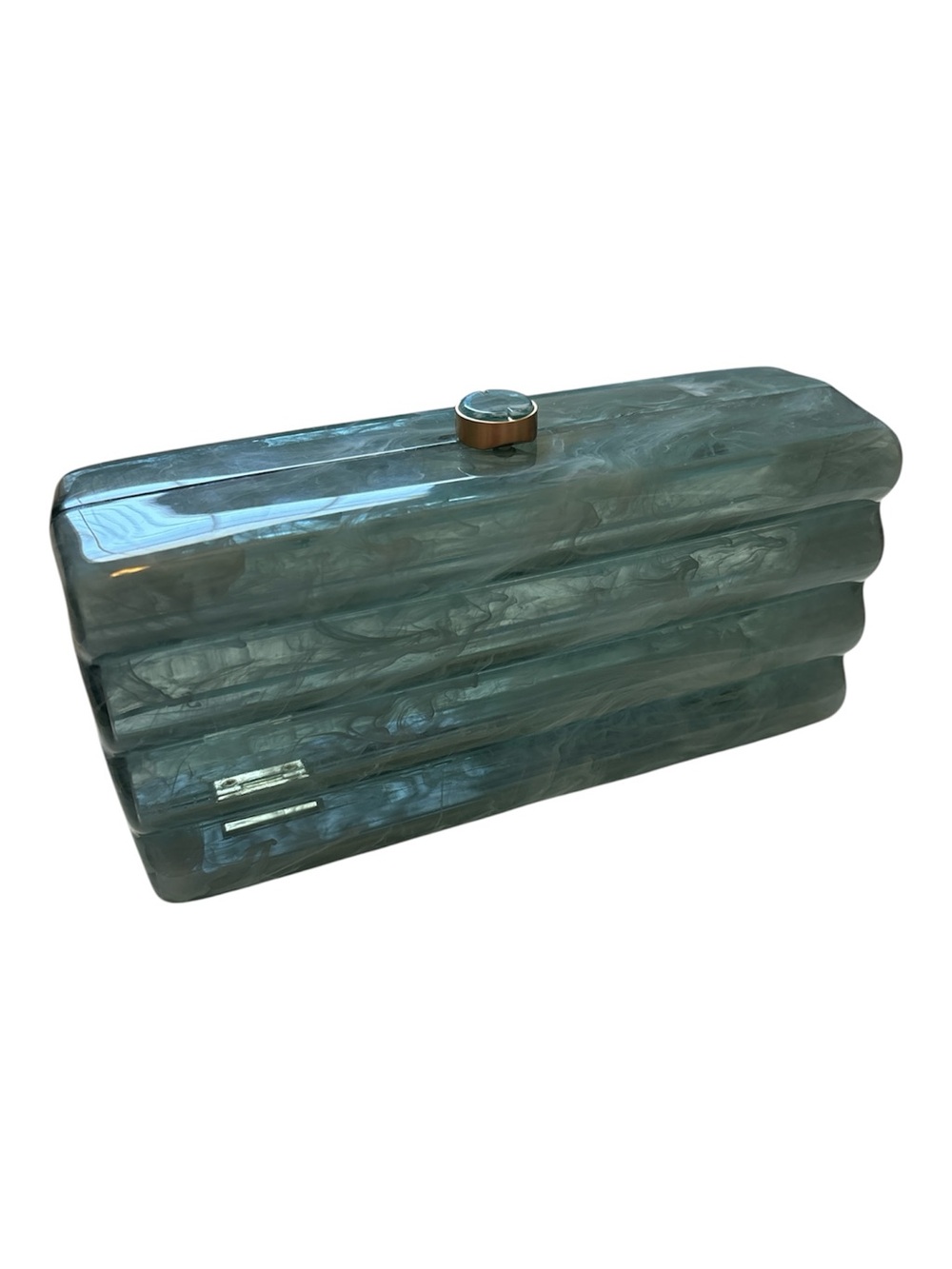 Cult Gaia Enid Clutch in Sea Spray